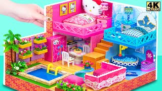 Build Hot and Cold House with Hello Kitty Bedroom and Frozen Bedroom for Two ❤️ DIY Miniature House