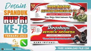 Tutorial Desain Spanduk HUT RI ke 78 dengan Coreldraw - Banner Kemerdekaan (FREE CDR) - Nur Designs