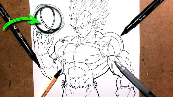 como desenhar o goku super sayajin 3 ultra instinto superior 🔥✓ 