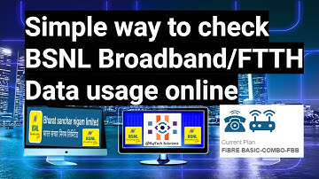 Simple way to check BSNL Broadband data usage or FTTH Data usage online