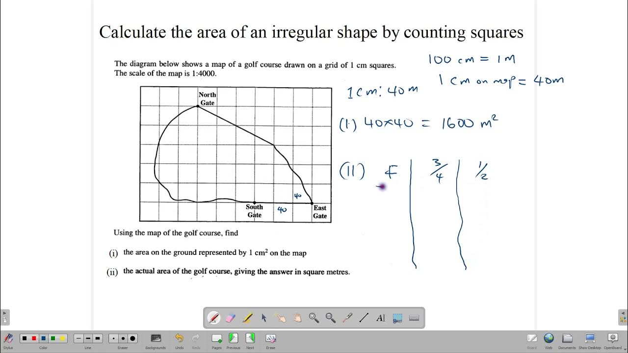 Measurement Calculate the area of irregular Shapes - YouTube