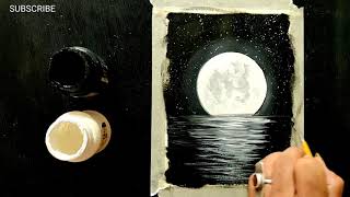 Easy Art Ideas / Painting Ideas for Beginners / Black and White Painting Tutorial