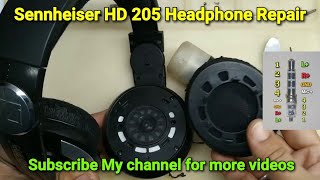 Sennheiser HD 205 Headphone Repair One Side Not Working Solved