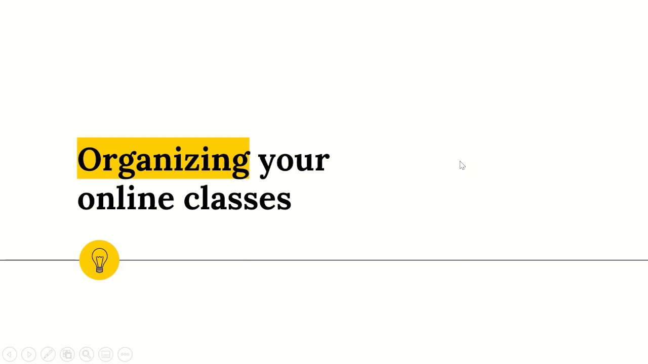 A video on how to organize your classes