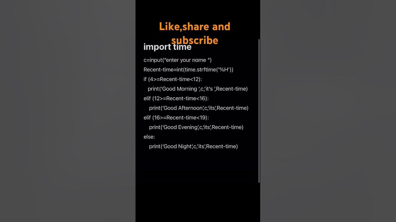 Greeting project with python #song #trending #python - YouTube