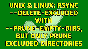 Unix & Linux: rsync --delete-excluded with --prune-empty-dirs, but only prune excluded directories