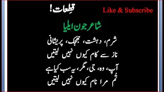 John Elia Poetry/Jaun Elia Poetry/sad poetry/urdu poetry/جون ایلیا شاعری