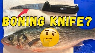 How to fillet seabass using boning knife