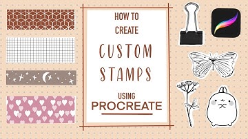 PROCREATE TUTORIAL: How to Make Aesthetic Stamp Brush - Digital Bullet Journal on iPad +FREE BRUSHES