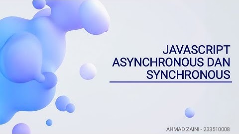 Javascript Synchronous dan Asynchronous ||Callback-Promise-Async/await