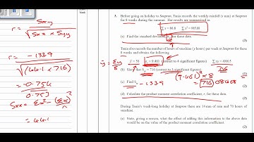RescorlaMaths Ultimate last minute Stats 1 S1 revision videos 2016 2015 2014 Correlation