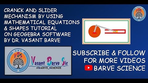 Cranck & Slider Mechanism Tutorial - Barve Science