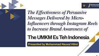 Pengaruh Micro-Influencer Instagram Reels terhadap Brand Awareness Es Teh Indonesia