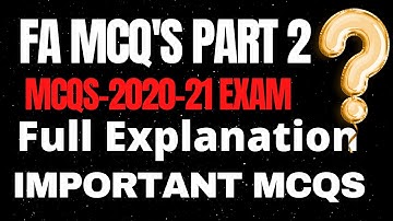 Financial Accounting Expected MCQS| 2020-21 Exam | SEM V FA MCQS Part 2