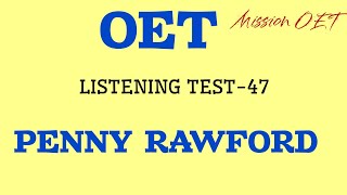 OET LISTENING | Penny Raw ford & Peter jackson patient | Authentic #oet