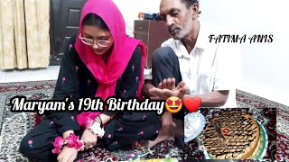 Maryam's 19th Birthday❤️🤩|FATIMA ANIS|#vlog #viral #viralvideo #birthday #19thbirthday