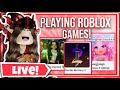 🔴 LIVE! PLAYING ROBLOX GAMES W VIEWERS!