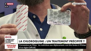 La chloroquine : un traitement précipité ?