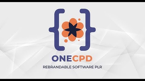 OneCPD Re-brandable Software - How It Works
