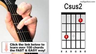 how to play csus2 - suspended guitar chords lesson