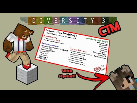 DIVERSITY 3 CTM -  Stream 3 - With StyrkatMC- Complete the Monument Minecraft 1.14.4