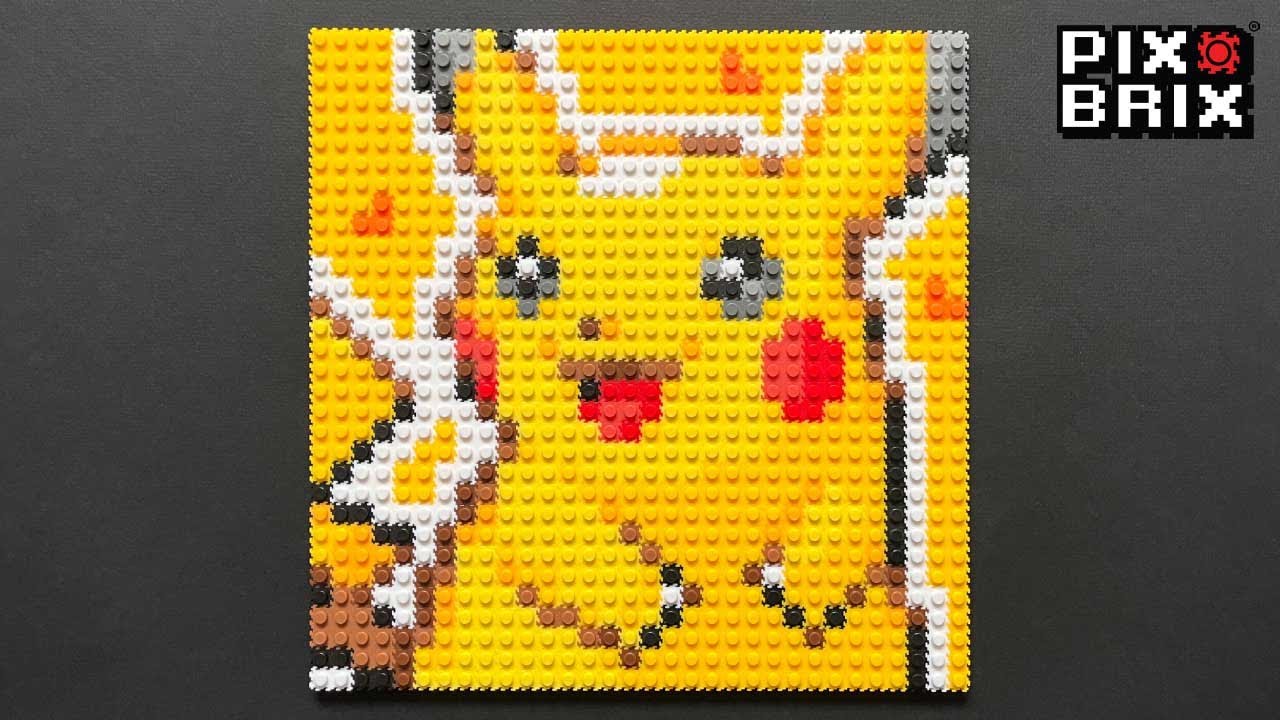 Pikachu Pokémon Pixel Art - Pix Brix Instructions 