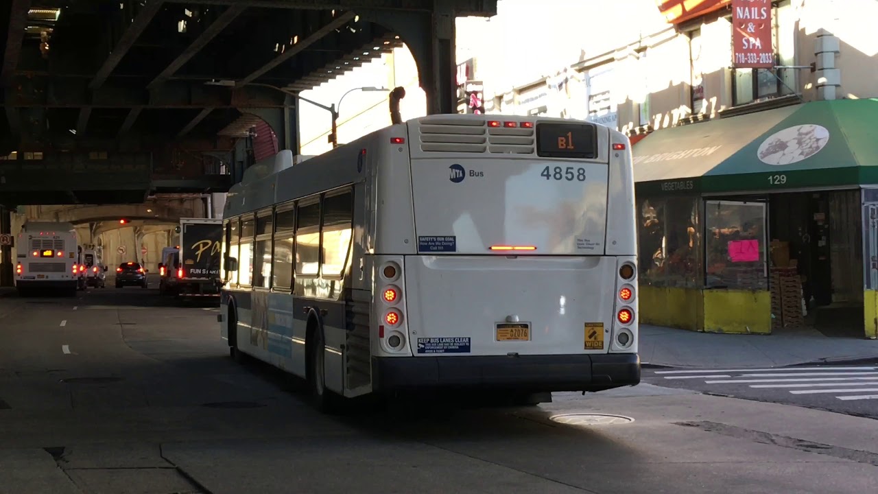 Manhattan Beach and Bay Ridge bound XD40's on the B1 at Brighton Beach Av - Brighton 1 Street