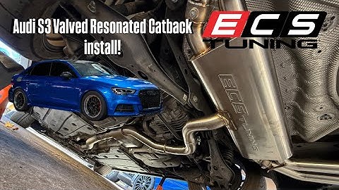 ECS Tuning Audi S3 Valved & Resonated Catback Exhaust kit install! 