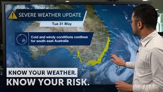 Severe Weather Update: cold and windy conditions continue for SE Australia- 31 May 2022