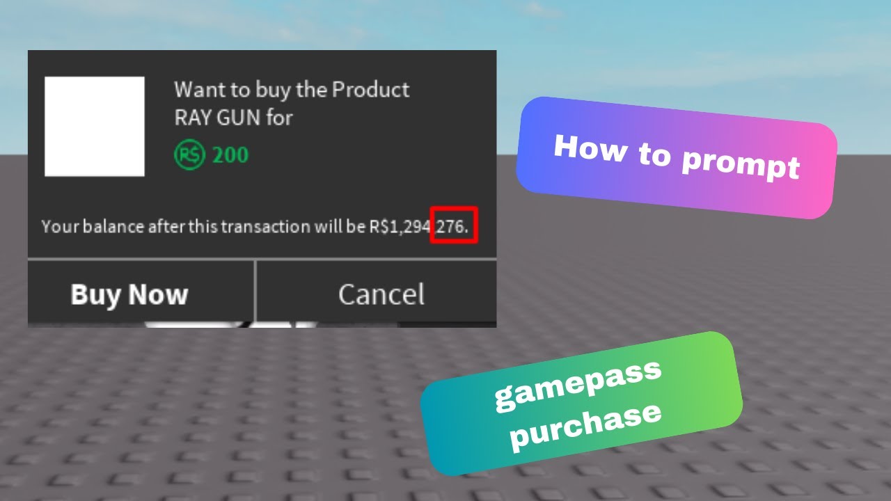 How to Prompt a gamepass purchase (Roblox Studio) - YouTube