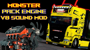 ETS2 1.48 Scania MONSTER ENGINE PACK V8 SOUND MOD