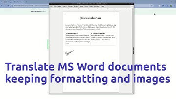 Translate MS Word Document DOC/DOCX preserving formatting HOW TO