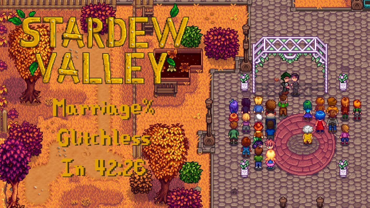 Marriage in 01:09:20.090 by 2 players - Stardew Valley - Speedrun