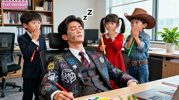 3 Genius Babies Drew On Sleeping CEO’s Face,But Found They Looked Just Like Him—Is He Their Dad?!