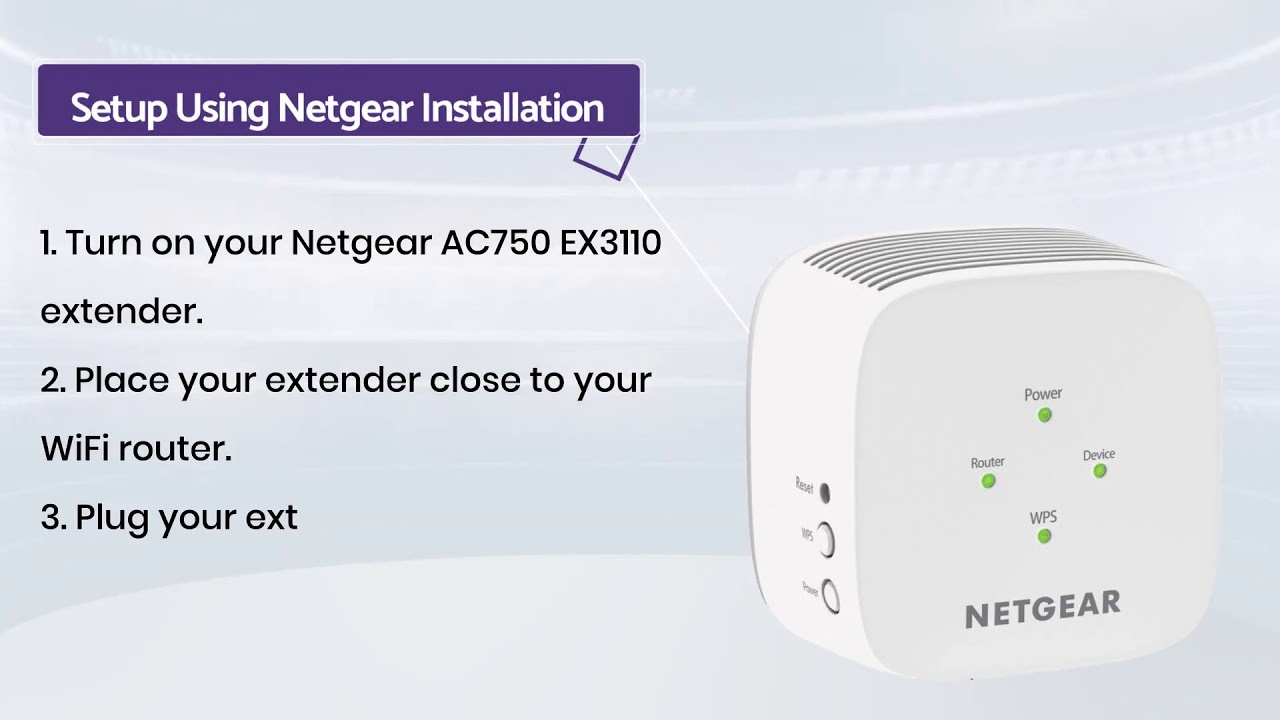 Berygtet opbevaring Rullesten How To Configure & Setup Netgear EX3110 AC750 WiFi Extender Setup - YouTube