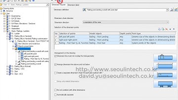 Advance Steel Railing drawing style customization - post point dimension setting.