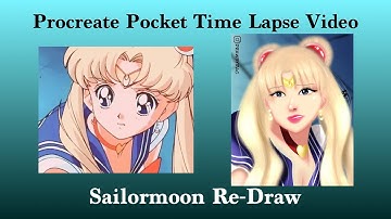 Procreate Pocket TimeLapse Video #sailormoonredraw