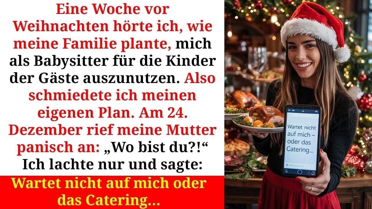 Eine Woche vor Weihnachten stand ich zufällig im Flur meiner Eltern und hörte, wie meine Mutter am Telefon lachte: „Camila passt perfekt auf die Kinder auf. Wir stecken einfach alle mit ihr nach...