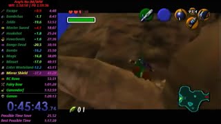 OoT: Any% No IM/WW Speedrun in 1:18:43 (former WR)