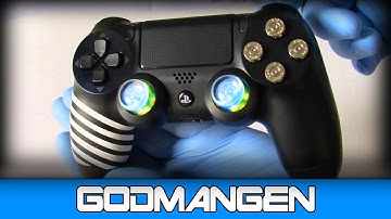 PS4 Mod Custom Controller, Led Mod, Rapid Fire, Transparent ThumbSticks, Bullet Buttons)