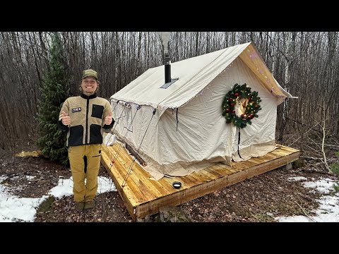 Hot Tent Overnight Camping - Christmas Special