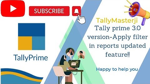 Tally prime Apply filter in reports|| kaise kare use filter ka Tally ke naye version me 3.0||