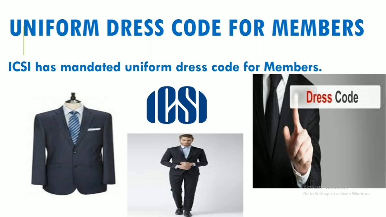 ICSI new UNIFORM Dress code Notification - YouTube