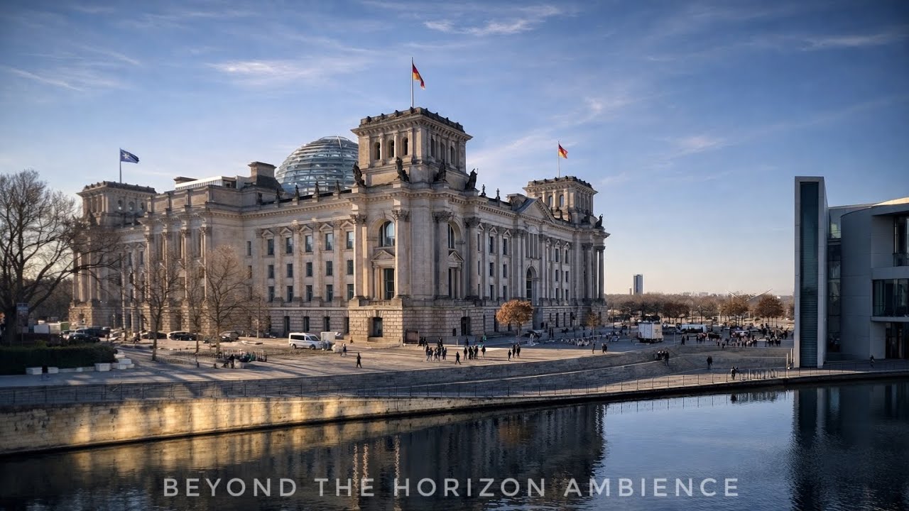 Успокаивающий вид на Рейхстаг в Берлине