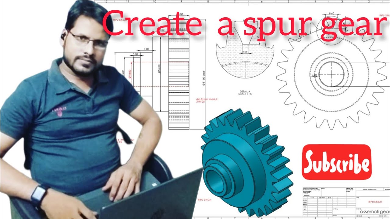 How to create spur gear in solidworks ||2 modul - YouTube