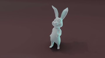 Cartoon Rabbit Animated and Rigged Base Mesh 3D Model