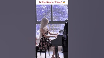 Is She Real… or Just Incredibly Lifelike AI? 🤖🎹