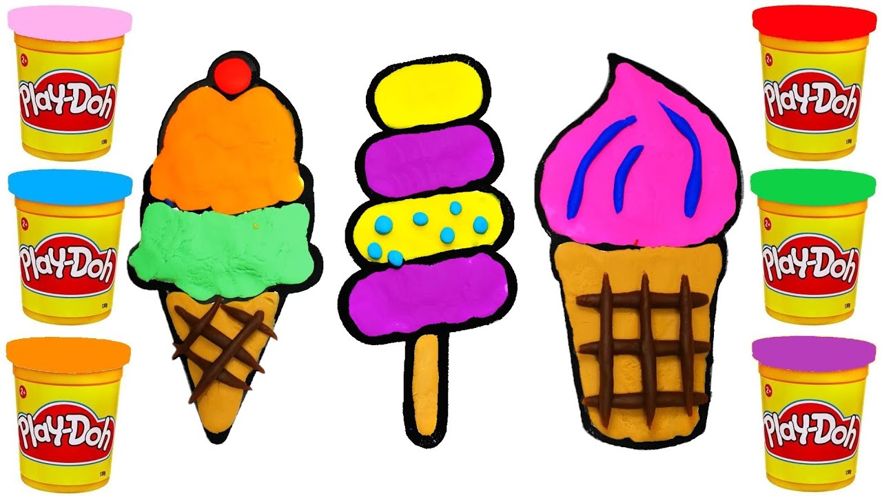Мороженое учи. Мороженое из плей до. Мороженка из плей до картинки. Как раскрасить мороженое маленькое из пластилина. Colors Ice-Cream Flashcards for Kids.