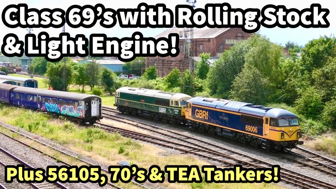 Class 69's With Rolling Stock & Light Engines! Plus 56105 & TEA Tankers