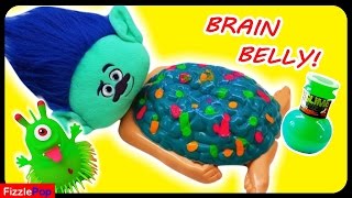 Trolls Branch Rainbow Gummy Brain Belly | Surprises Inside